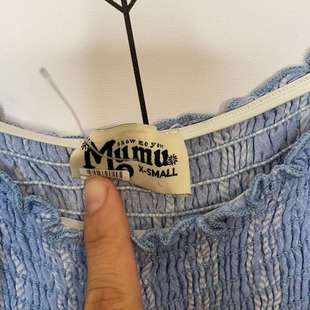 Show Me Your MuMu Smocked Blue Tank Tunic - Picture 4 of 5